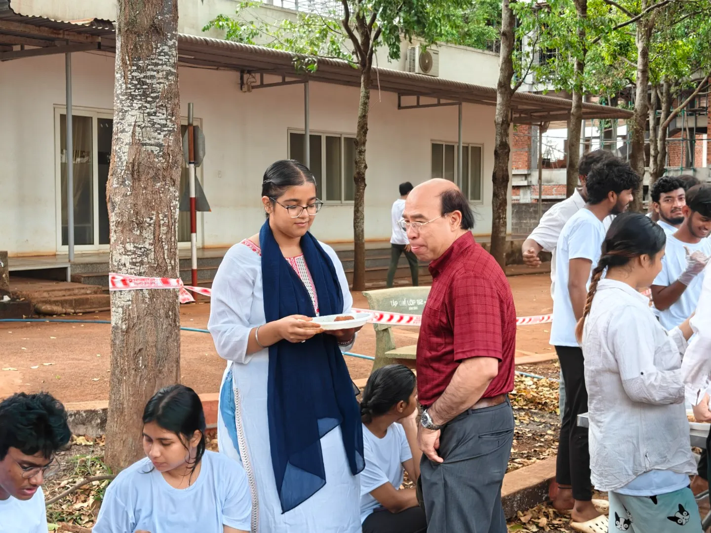 Indian students working on sustainability initiative