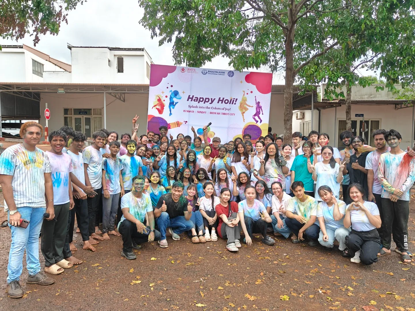 Indian students celebrating Nowruz with cultural activities